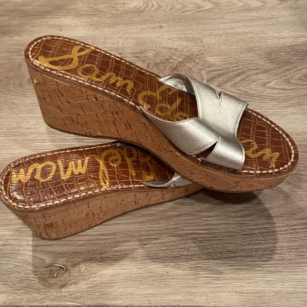 Sam Edelman Silver Reid Platform Wedges